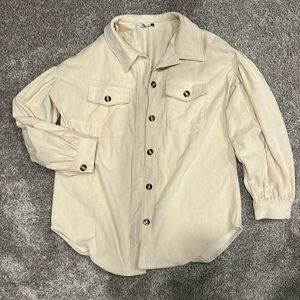 Corduroy Botton Down Oversized Long Sleeve